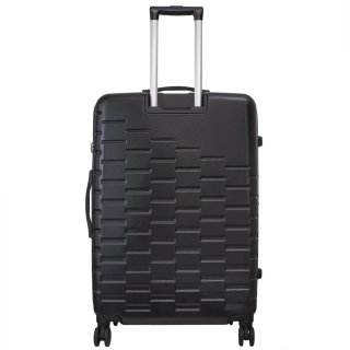 Большой пластиковый чемодан VIP XION на 115/129 л весом 5 кг Черный
