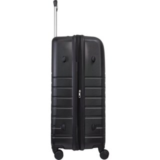 Большой пластиковый чемодан VIP XION на 115/129 л весом 5 кг Черный