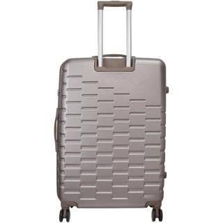 Большой пластиковый чемодан VIP XION на 115/129 л весом 5 кг Шампань