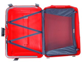Большой полипропиленовый чемодан на 4-х колесах 90 л Roncato Light, кораловый
