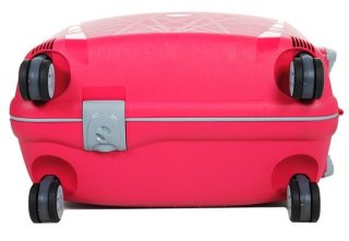 Большой полипропиленовый чемодан на 4-х колесах 90 л Roncato Light, малиновый