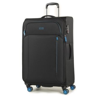 Велика текстильна валіза на 4-х колесах 87/101 л Rock Aura II (L) Black