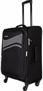 Большой тканевый чемодан 97/110 л Travelite Wave, черный