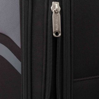 Большой тканевый чемодан 97/110 л Travelite Wave, черный