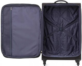 Большой тканевый чемодан 97/110 л Travelite Wave, черный