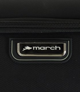 Большой тканевый чемодан на 4-х колесах 69/80 л March Rolling, черный