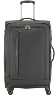Большой тканевый чемодан Travelite Crosslite на 102/115 л весом 3,6 кг Черный