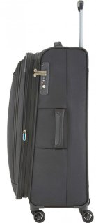 Большой тканевый чемодан Travelite Crosslite на 102/115 л весом 3,6 кг Черный