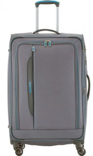 Большой тканевый чемодан Travelite Crosslite на 102/115 л весом 3,6 кг Серый
