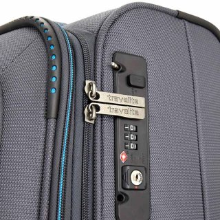 Большой тканевый чемодан Travelite Crosslite на 102/115 л весом 3,6 кг Серый