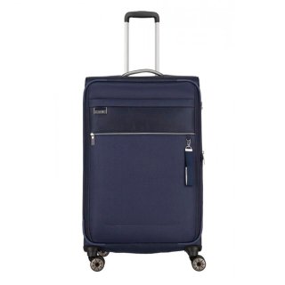 Большой тканевый чемодан Travelite Miigo на 90/96 л весом 3,5 кг Синий