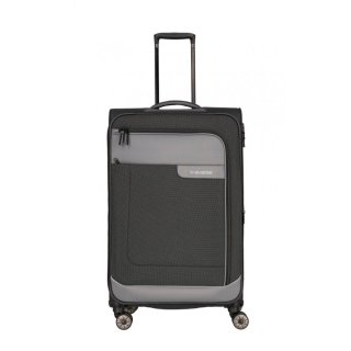 Большой тканевый чемодан Travelite Viia на 91/103 л весом 3,4 кг Серый