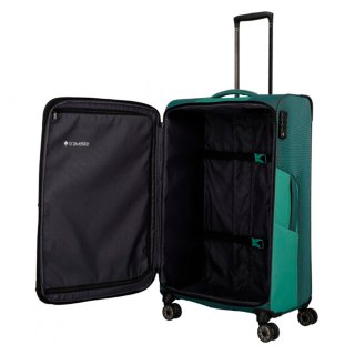 Большой тканевый чемодан Travelite Viia на 91/103 л весом 3,4 кг Зеленый