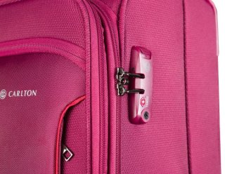 CARLTON Compac 96 л валіза з поліестеру на 4 колесах рожева