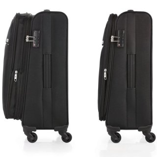 CarryOn AIR (L) Black 100/120 л чемодан из полиэстера на 4 колесах черный