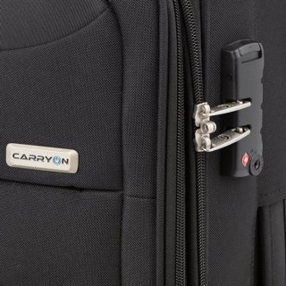 CarryOn AIR (L) Black 100/120 л чемодан из полиэстера на 4 колесах черный