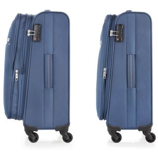 CarryOn AIR (L) Steel Blue 100/120 л чемодан из полиэстера на 4 колесах синий