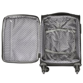 CarryOn AIR (M) Black 70/84 л чемодан из полиэстера на 4 колесах черный