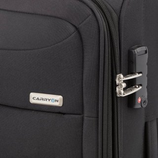 CarryOn AIR (M) Black 70/84 л чемодан из полиэстера на 4 колесах черный