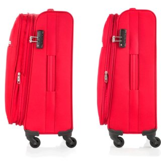 CarryOn AIR (M) Cherry Red 70/84 л чемодан из полиэстера на 4 колесах красный