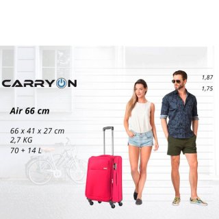 CarryOn AIR (M) Cherry Red 70/84 л чемодан из полиэстера на 4 колесах красный