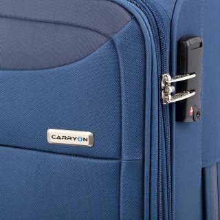 CarryOn AIR (M) Steel Blue 70/84 л чемодан из полиэстера на 4 колесах синий