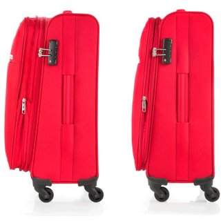 CarryOn AIR (S) Cherry Red 35/41 л чемодан из полиэстера на 4 колесах красный