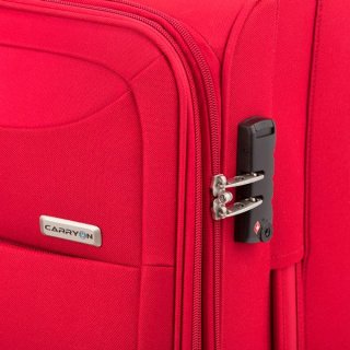 CarryOn AIR (S) Cherry Red 35/41 л чемодан из полиэстера на 4 колесах красный