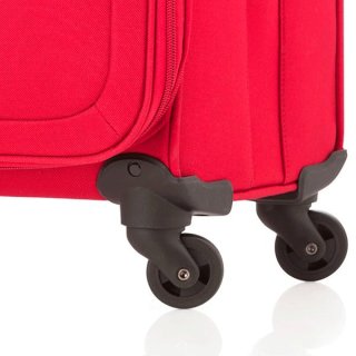 CarryOn AIR (S) Cherry Red 35/41 л чемодан из полиэстера на 4 колесах красный