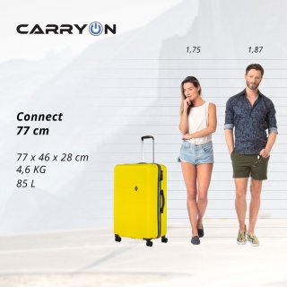 CarryOn Connect 85 л чемодан из поликарбоната на 4 колесах желтый