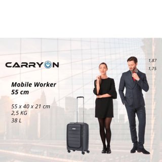 CarryOn Mobile Worker (S) Black 38 л чемодан из полипропилена на 4 колесах черный