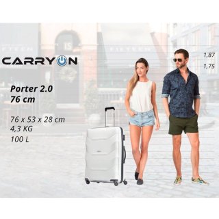 CarryOn Porter 2.0 (L) Ivory White 100 л валіза з поліпропілену на 4 колесах біла CarryOn Porter 2.0 (L) Ivory White 100 л валіза з поліпропілену на 4 колесах біла