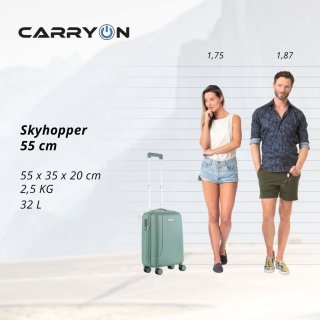 CarryOn Skyhopper 32 л чемодан из поликарбоната на 4 колесах оливковый