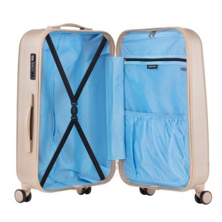 CarryOn Skyhopper (M) Champagne 57 л чемодан из поликарбоната на 4 колесах шампань