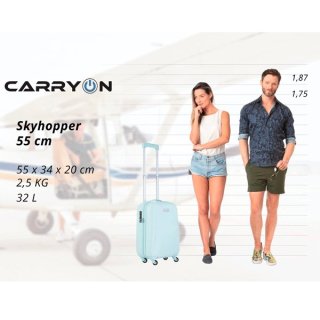 CarryOn Skyhopper (S) Mint 32 л чемодан из поликарбоната на 4 колесах мятний
