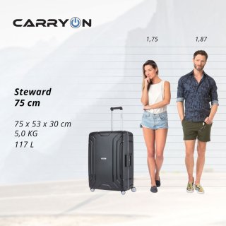 CarryOn Steward 100 л валіза з поліпропілену на 4 колесах чорна