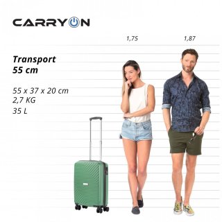 CarryOn Transport 35 л чемодан из полипропилена на 4 колесах оливковый