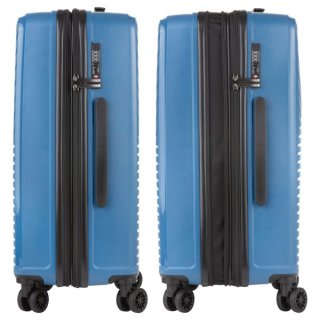 CarryOn Transport (M) Blue Jeans 65/77 л чемодан из полипропилена на 4 колесах синий