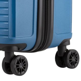 CarryOn Transport (M) Blue Jeans 65/77 л чемодан из полипропилена на 4 колесах синий