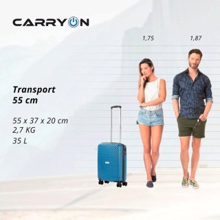 CarryOn Transport (S) Blue Jeans 35 л чемодан из полипропилена на 4 колесах синий