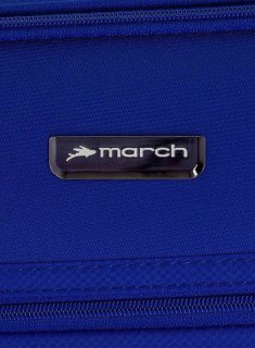 Чемодан гигант 104/117 л March Easy, голубой