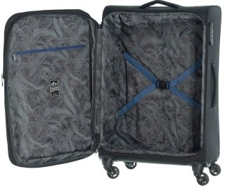 Чемодан гигант 104/117 л March Focus Black (L)