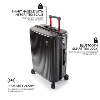 Чемодан гигант из поликарбоната Heys Smart Connected Luggage (L) Black
