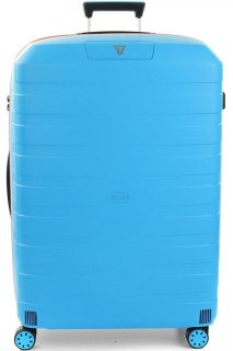 Валіза гігант із поліпропілену 118 л Roncato Box 2.0, блакитний/помаранчевий