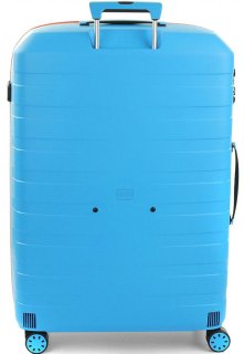 Валіза гігант із поліпропілену 118 л Roncato Box 2.0, блакитний/помаранчевий