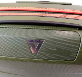 Валіза гігант з поліпропілену 118 л Roncato Box 2.0, мілітарі/помаранчевий
