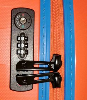 Валіза гігант з поліпропілену 118 л Roncato Box 2.0, помаранчевий/блакитний