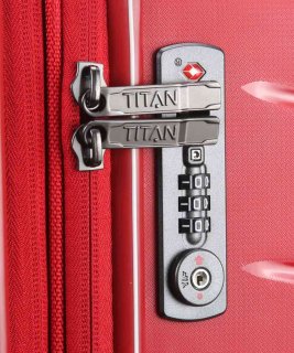 Чемодан гигант на 4-х колесах 106 л Titan Limit, красный