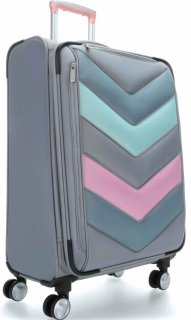 Чемодан гигант на 4-х колесах 109/121 л Titan Spotlight Soft, серый