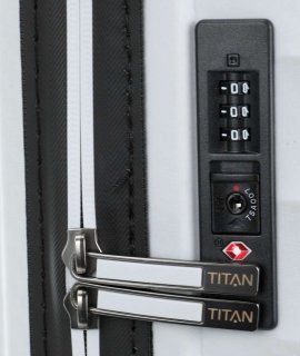 Чемодан гигант на 4-х колесах 112 л Titan Highlight Off-White